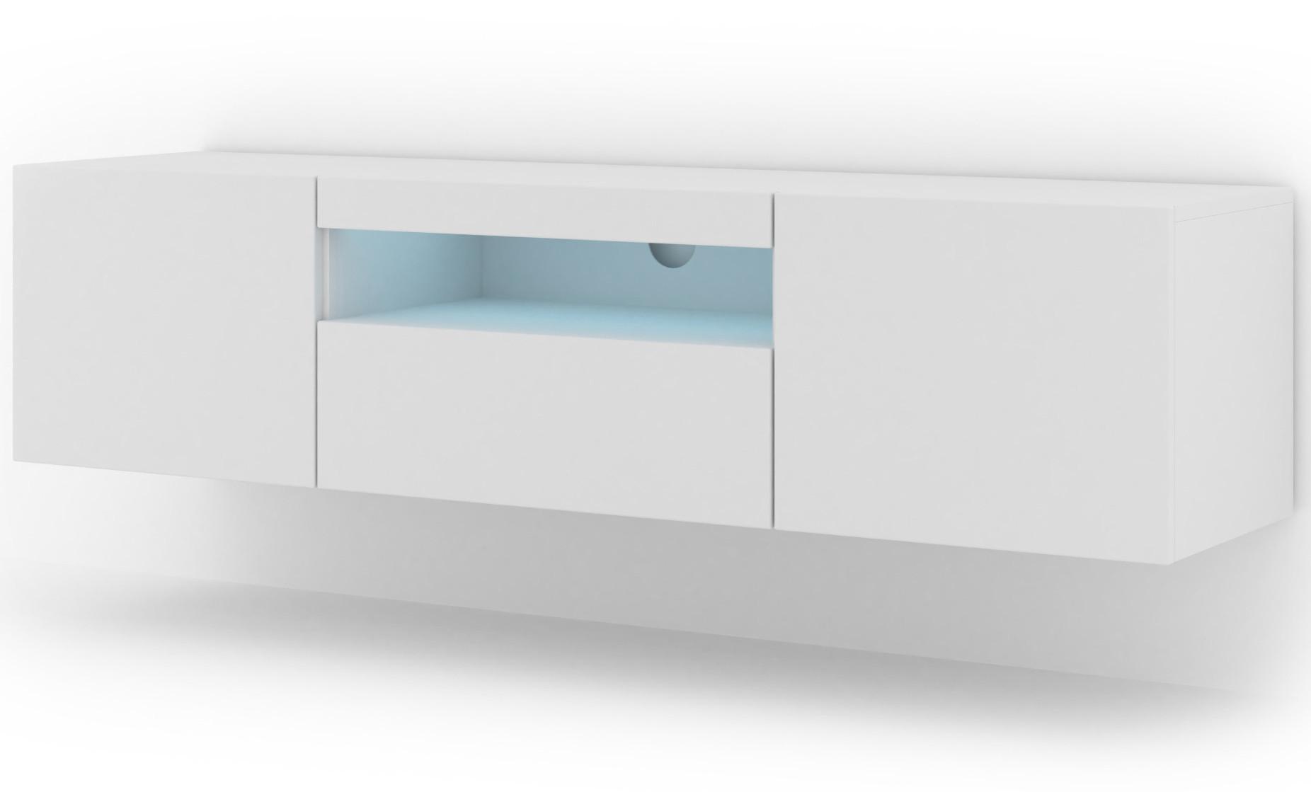 TV LOWBOARD Weiß 150/42/37 - Weiß, Holzwerkstoff (150/42/37cm) - RAUMHIRSCH FURNITURE