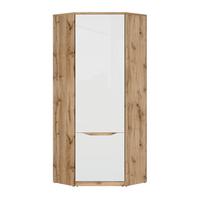 SCHRANK 1 Tür June Weiß und Holz - Weiß, Holzwerkstoff (78/198/79cm) - Petits-meubles