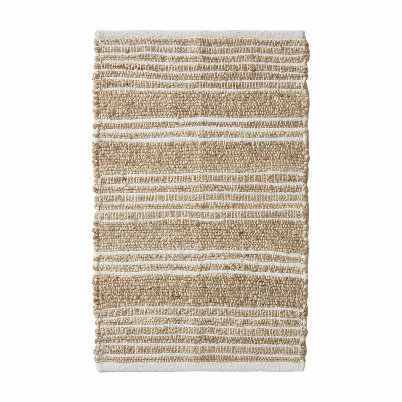 JUTETEPPICH Arlyn gestreift 60/90 cm - Naturfarben, Naturmaterialien (60/90cm) - Homescapes