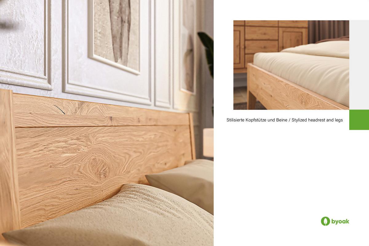 MASSIVHOLZBETT ELIAS 7 80x200 Wildeiche - Alteiche, Holz (80/200cm) - byoak