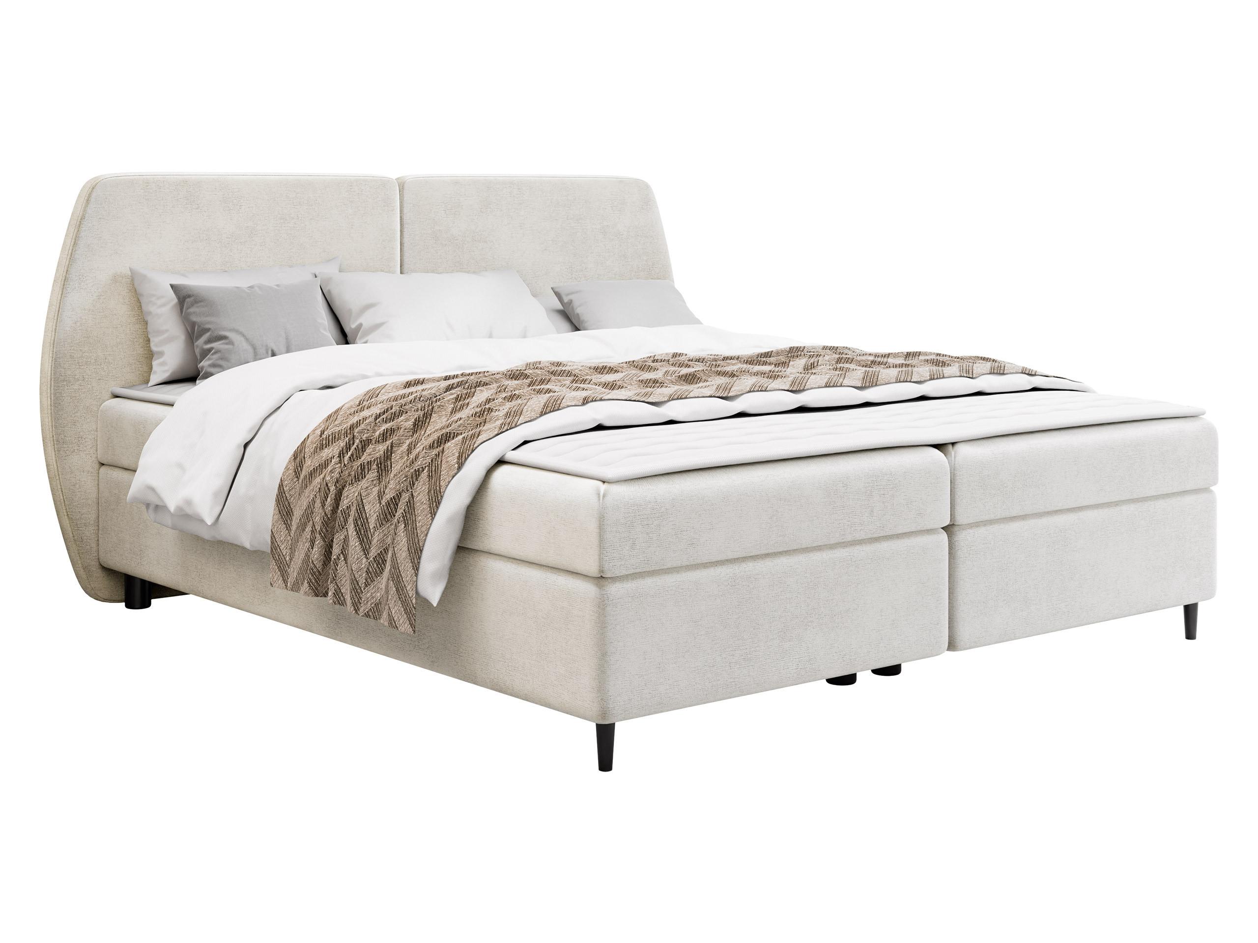 BOXBETT Madryt - H3 - Creme/Schwarz, Holz/Holzwerkstoff (160/200cm) - MIRJAN24