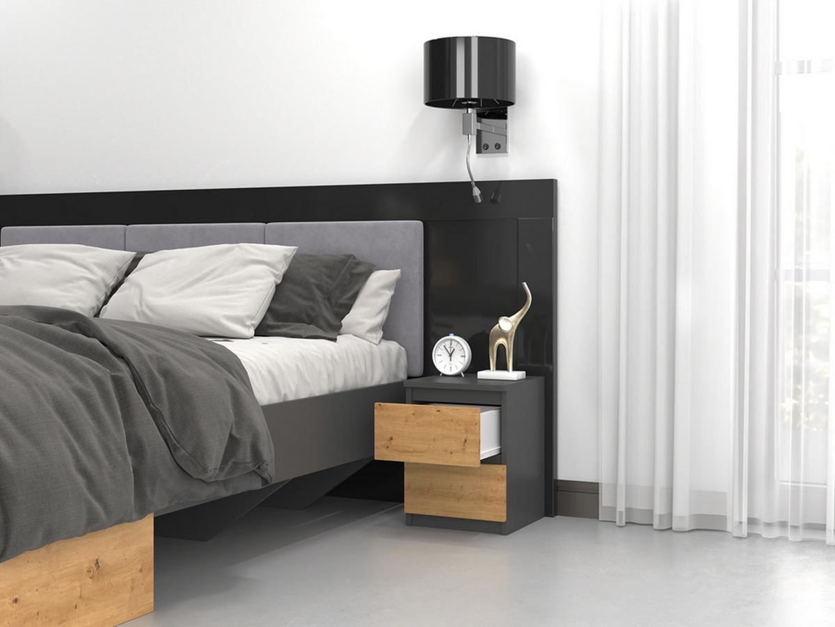 NACHTTISCH Anthrazit, Artisan 30/40/30 - Anthrazit, Holzwerkstoff (30/40/30cm) - RAUMHIRSCH FURNITURE
