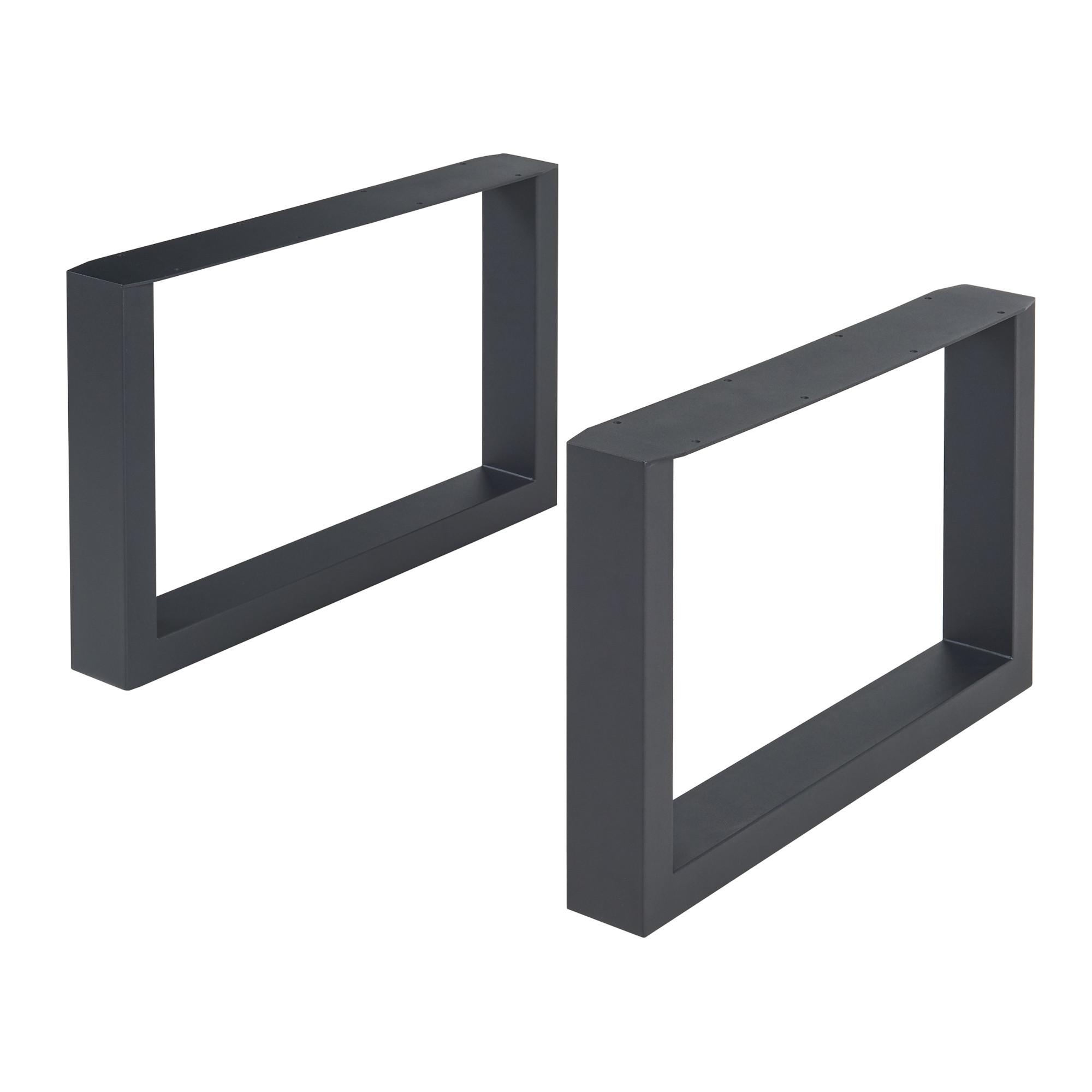 TISCHGESTELL-SET 2 TLG. Makers - Schwarz, Metall (64/40/10cm) - [en.casa]