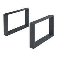 TISCHGESTELL-SET 2 TLG. Makers - Schwarz, Metall (64/40/10cm) - [en.casa]