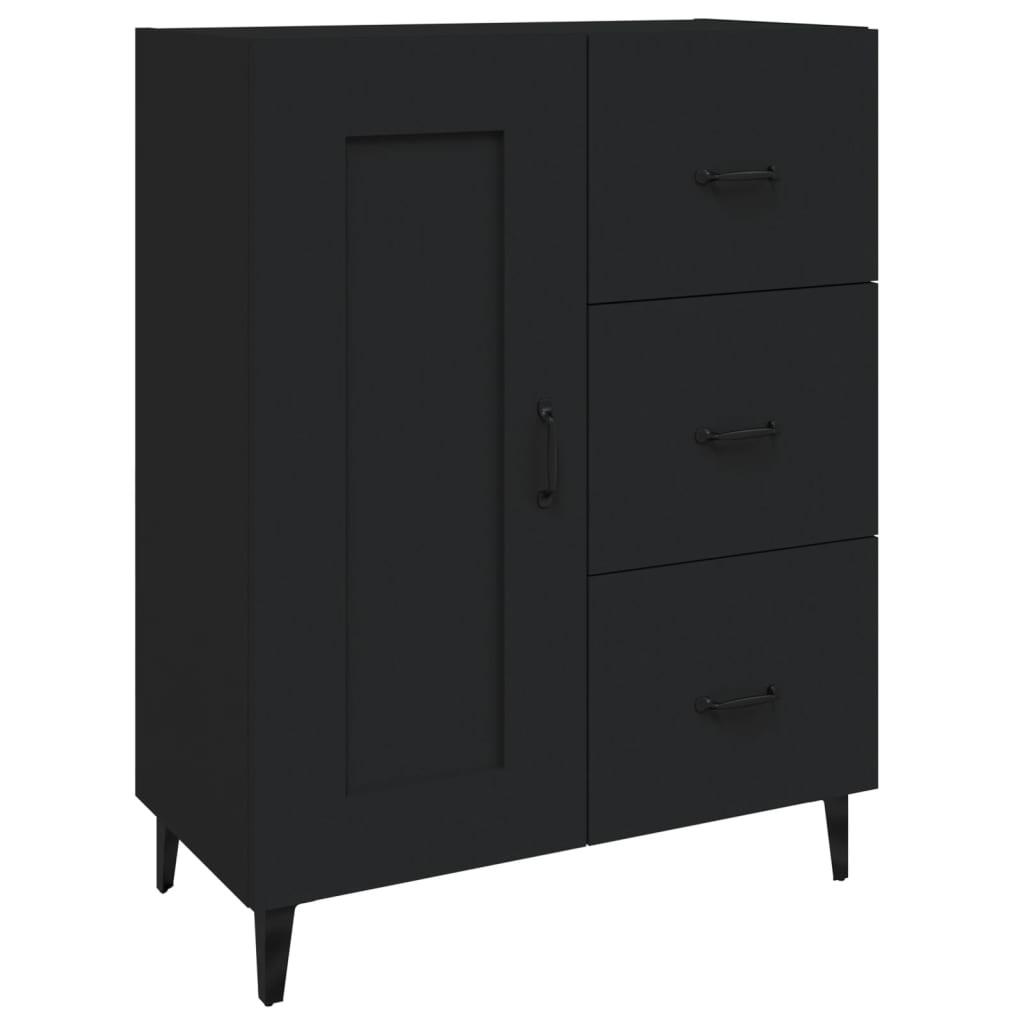 KOMMODE Foster 69.5/34/90 cm - Schwarz, Holzwerkstoff (69.5/90/34cm) - Nettlife
