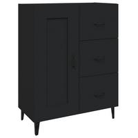 KOMMODE Foster 69.5/34/90 cm - Schwarz, Holzwerkstoff (69.5/90/34cm) - Nettlife