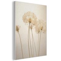 AKUSTIKBILD Sonnenlicht - Löwenzahn - Botanisch - Blumen Kunstdruck Schlafzimmer 50x70 cm - Creme, Kunststoff (50/70/0.9cm) - MuchoWow