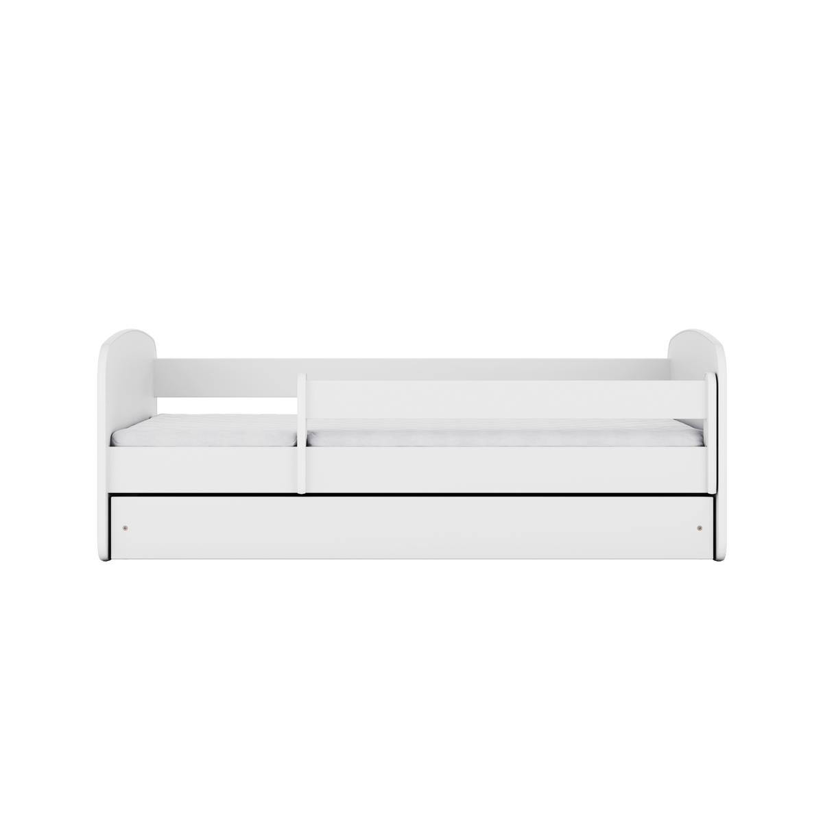 KINDERBETT ohne Muster mit Schublade 140/70 Weiß 80/61/144 - Weiß, Holzwerkstoff (70/140cm) - RAUMHIRSCH FURNITURE