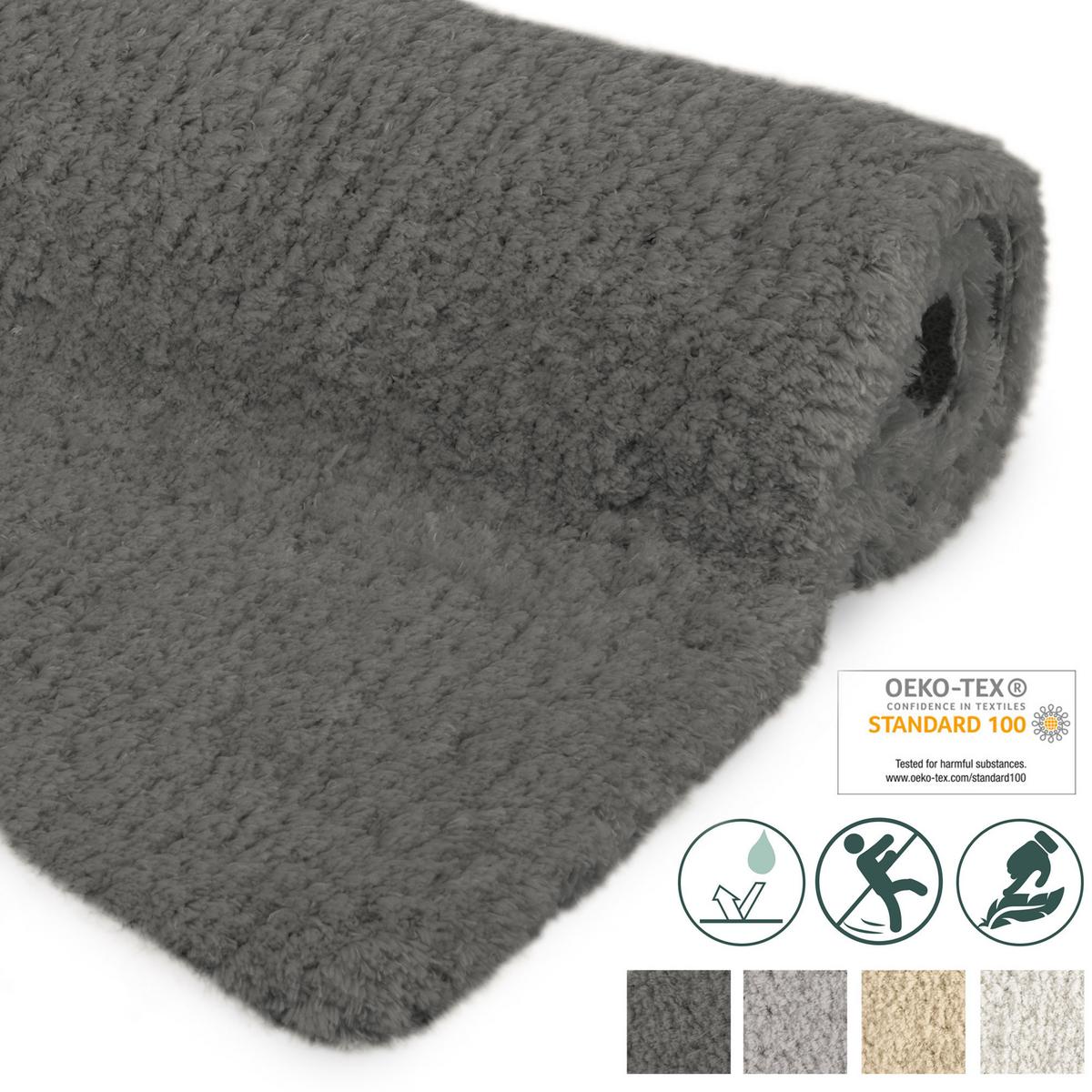 VORLEGER MATTE BeauMare FL 50/60 cm Anthrazit - Anthrazit, Textil (50/60cm) - Beautissu 
