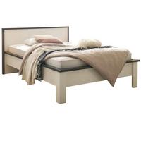 BETT weiß Pinie, anthrazit Landhaus, Einzelbett Liegefläche 140 x 200 cm - Anthrazit/Weiß, Holzwerkstoff (140/200cm) - Furn.Design