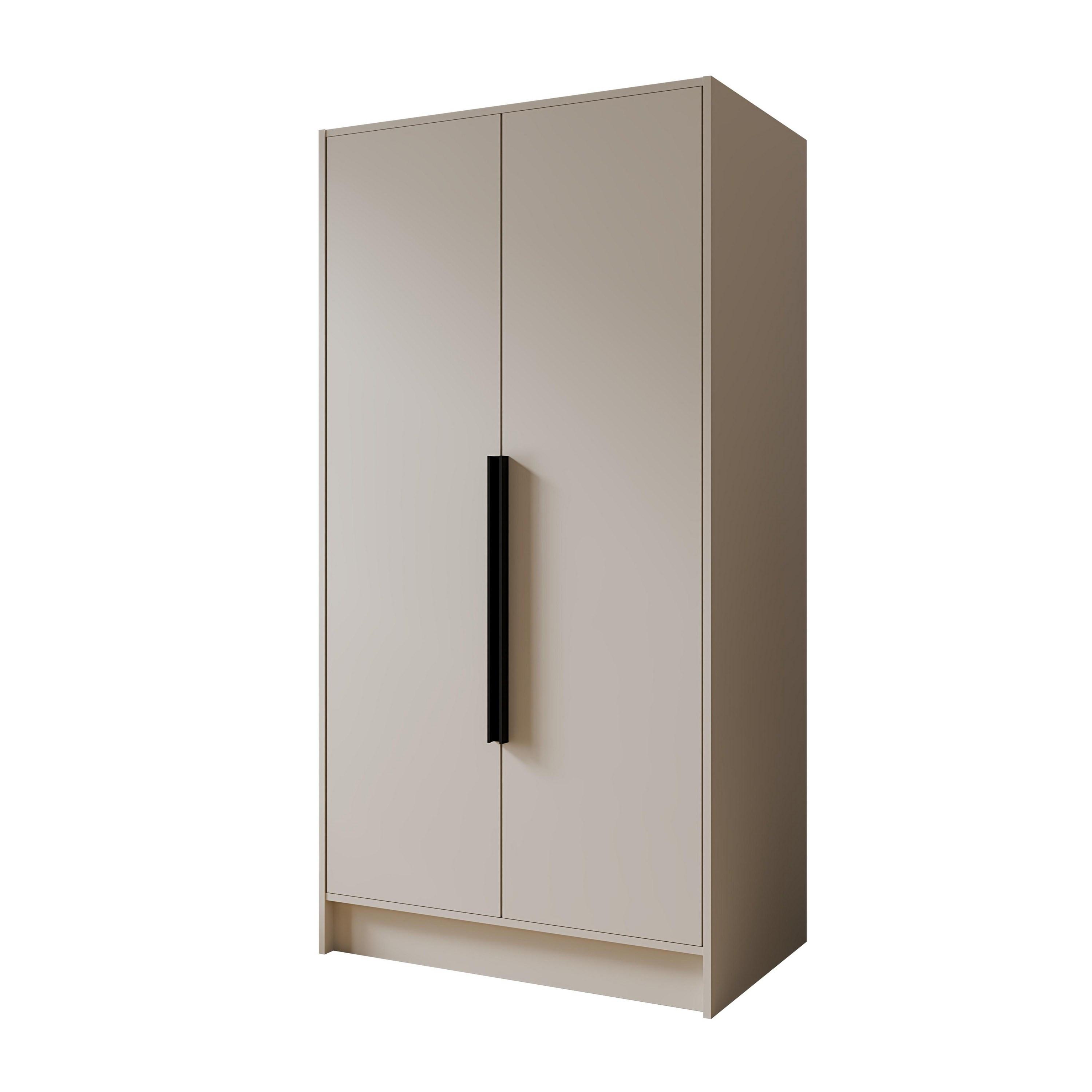 DREHTÜRENSCHRANK BERON 102/200/51 cm Modern Kleiderschrank 2-türig Kaschmir - Kaschmir, Holzwerkstoff (102/200/51cm) - MASSENO
