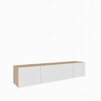 LOWBOARD ROVA 200/41/40 cm, Hängender TV-Schrank Eiche Artisan - Weiß/Eiche Artisan, Holzwerkstoff (200/41/40cm) - MASSENO