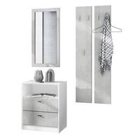 GARDEROBE Pino Beton Oxid Optik - Hellgrau, Holzwerkstoff (130/185/36cm) - Vladon
