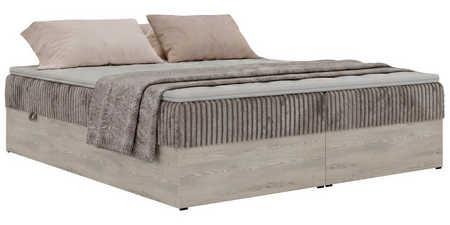 BOXBETT NORDIC ZERO 180/200 - Hellbraun Cord - Topper Visco - H3 - Hellbraun/Schwarz, Kunststoff/Textil (180/200cm) - MKS