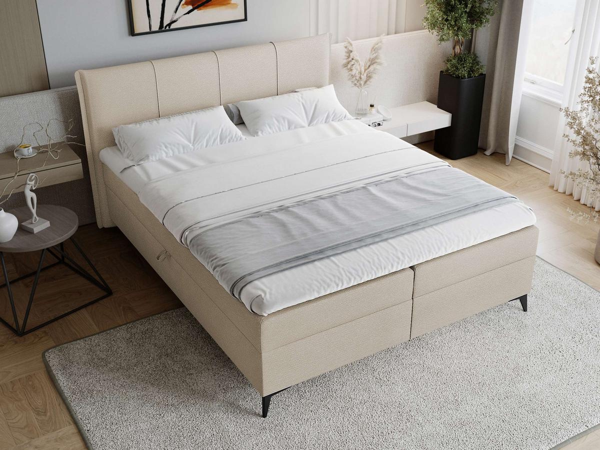 BOXBETT Eco Bis - H3 - Schwarz/Naturfarben, Holz/Holzwerkstoff (160/200cm) - MIRJAN24