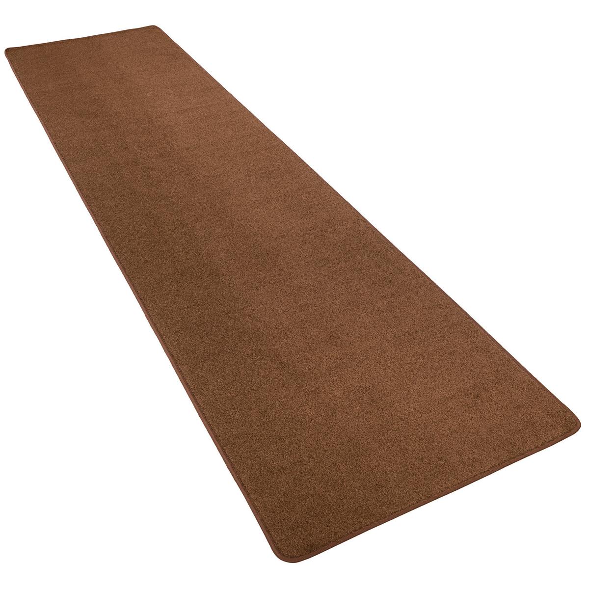 TREND VELOURS LÄUFER TEPPICH JOY - Braun, Textil (80/160cm) - Snapstyle