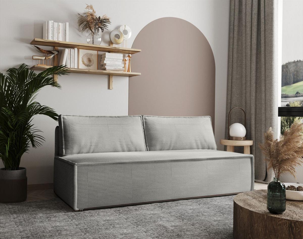 SCHLAFSOFA Amanda In Zoom - Grau, Holzwerkstoff/Textil (200/89/100cm) - Fun Möbel