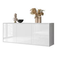 SIDEBOARD SANAYI Hängend Hochglanz Weiß - Weiß Hochglanz/Weiß, Holzwerkstoff (154/60/40cm) - Lookway