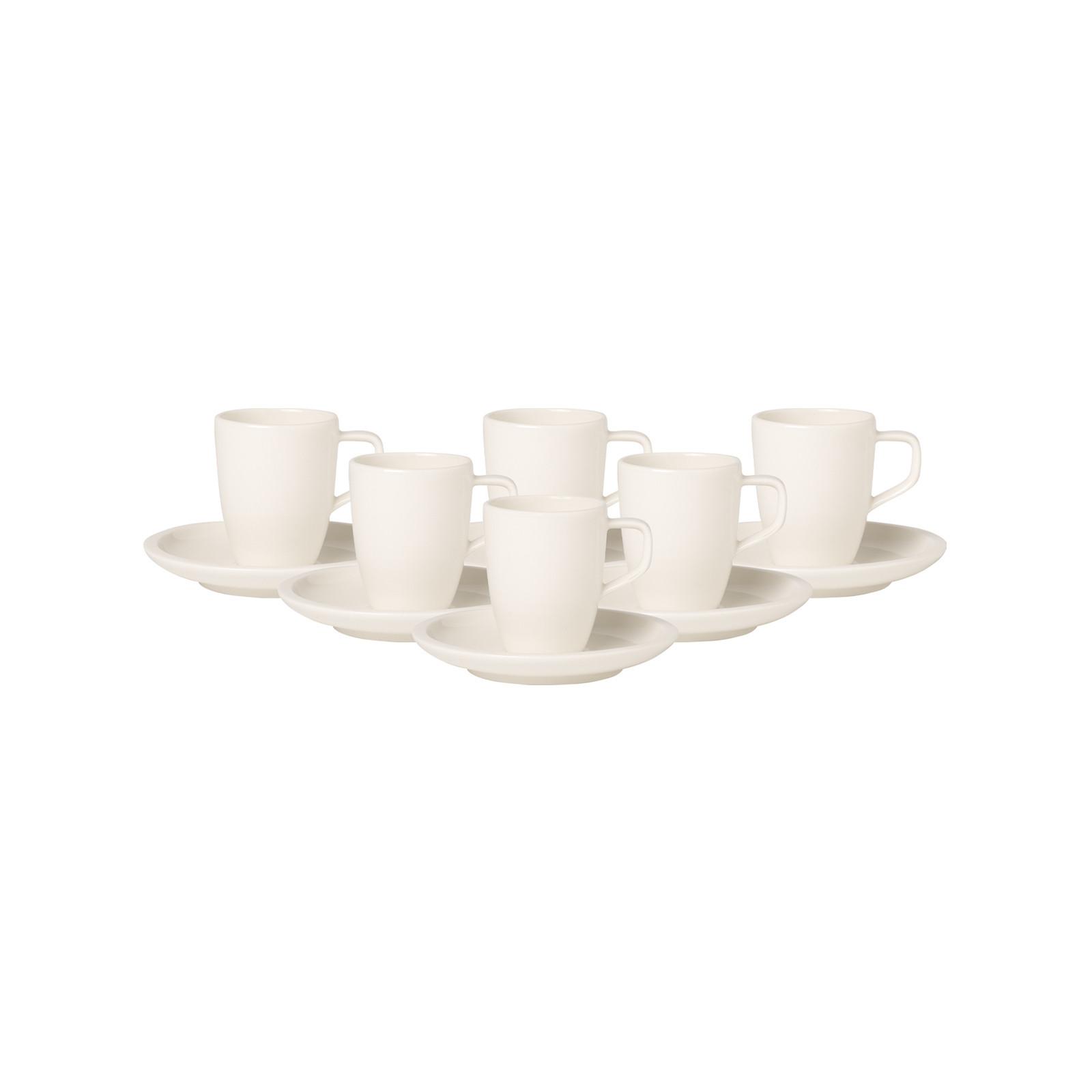 ESPRESSOTASSEN MIT UNTERTASSEN Artesano Original weiß 100 ml 6er Set - Weiß, Keramik (12/8/12cm) - Villeroy & Boch