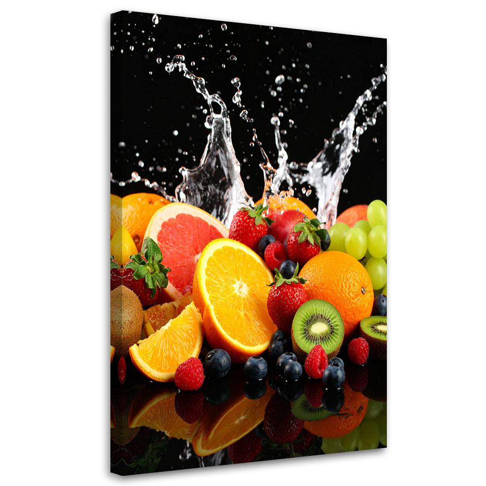 LEINWANDBILD Exotische Früchte Natur 70x100cm - Multicolor, Textil (70/100cm) - Feeby