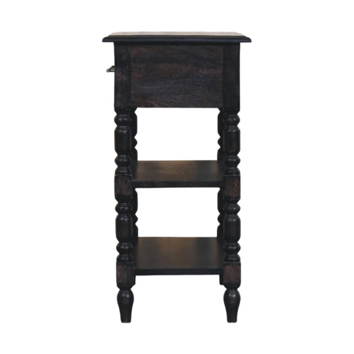 BEISTELLTISCH mit Carbon-Esche-Finish, 1 Schublade, 2 offene Ablagen, dunkelbraun. - Dunkelbraun, Holz (35/60/70cm) - Artisan Furniture