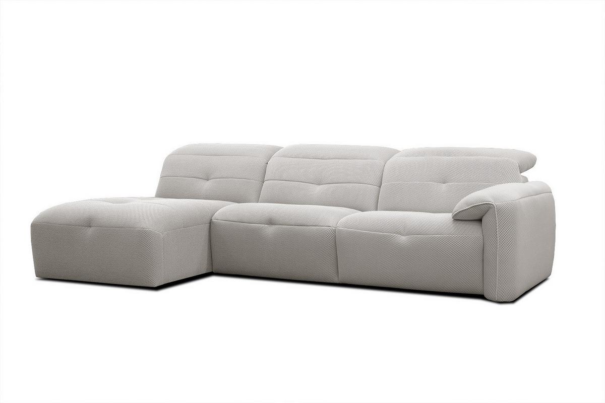 ECKSOFA TRENTO 4-Sitzer, ecru - Ecru/Schwarz, Holzwerkstoff/Kunststoff (165/262cm) - Wozimo