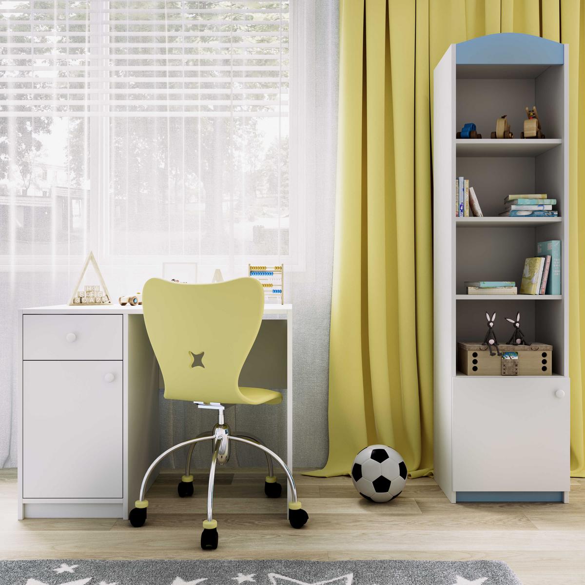 KINDERREGAL I Babydreams Blau 46\180\36 - Blau, Holzwerkstoff/Kunststoff (46/180/36cm) - RAUMHIRSCH FURNITURE