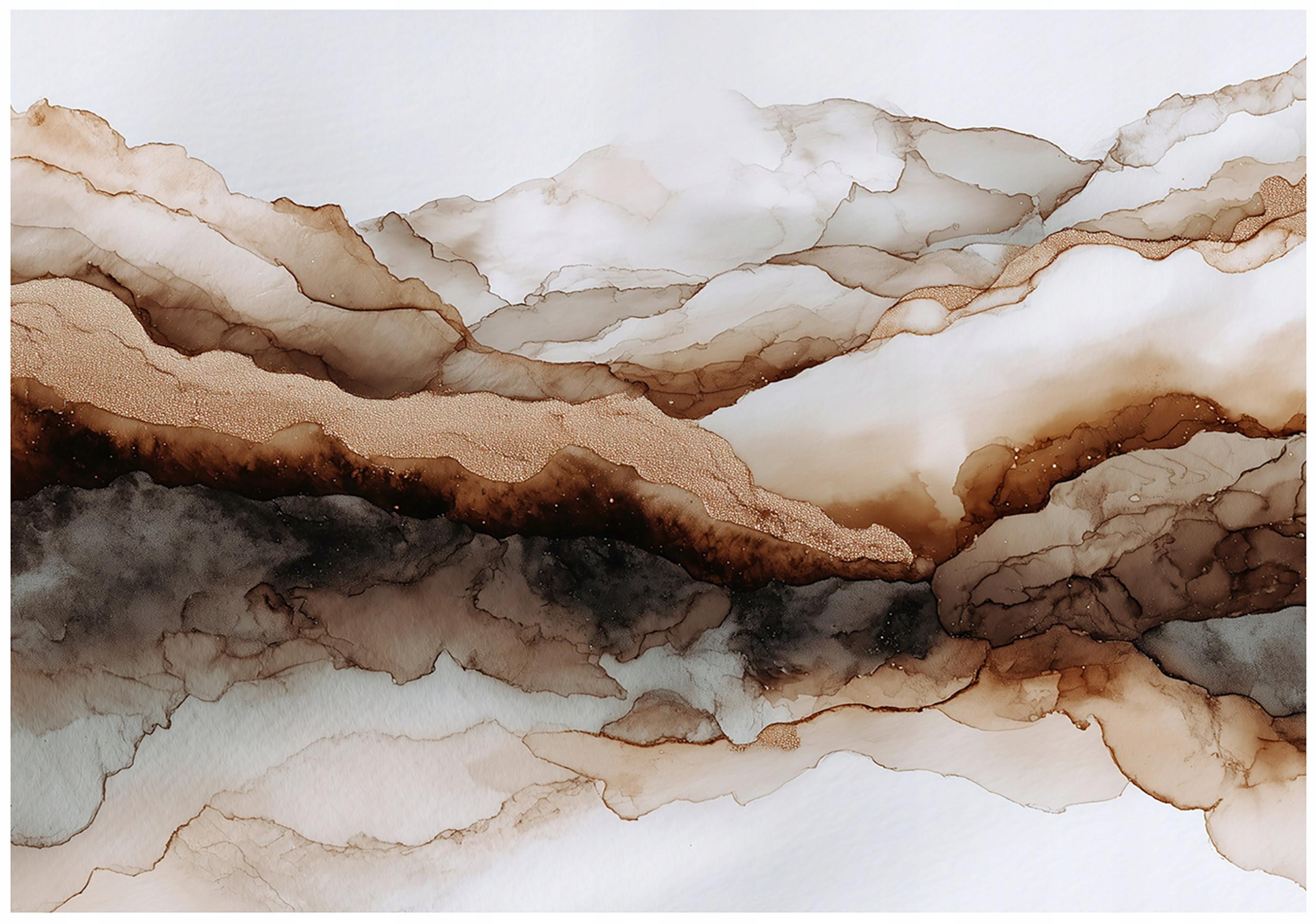 FOTOTAPETE Marmor Stein Braun 400x280 cm - Multicolor, Papier (400/280cm) - Wallarena