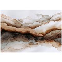 FOTOTAPETE Marmor Stein Braun 400x280 cm - Multicolor, Papier (400/280cm) - Wallarena