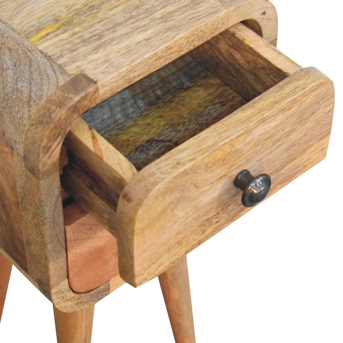 NACHTTISCH IN EICHENOPTIK, 2 SCHUBLADEN - Braun, Holz (20/40/20cm) - Artisan Furniture