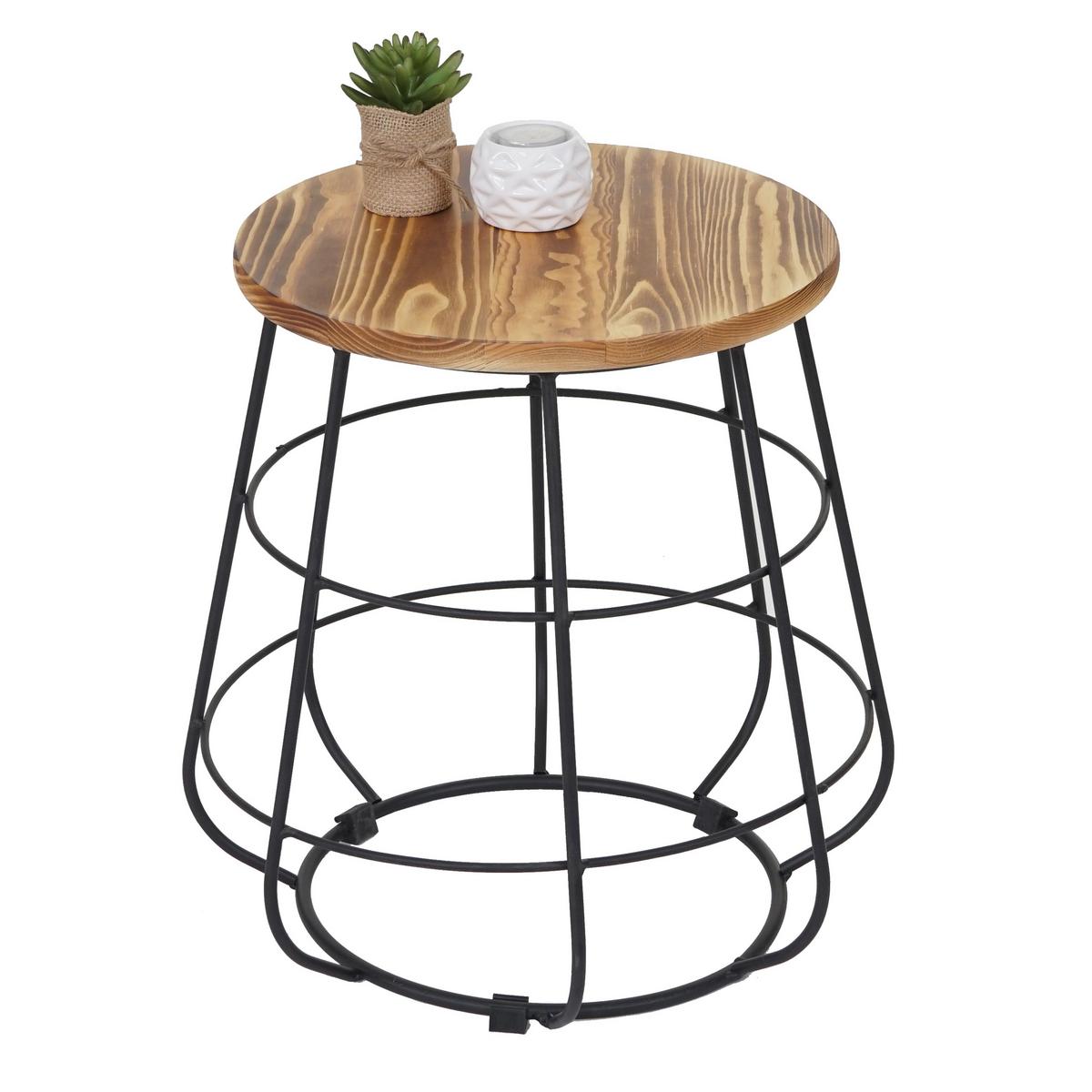 SITZHOCKER ECHTHOLZ Braun, Schwarz - Schwarz/Braun, Holz (35/40/35cm) - MCW