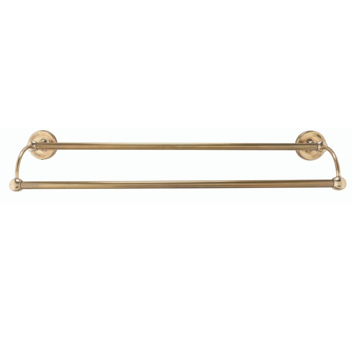 HANDTUCHHALTER Wandmontage Messing 2 Stangen - 66/17/11 cm - Goldfarben, Metall (18/11/18cm) - Signature