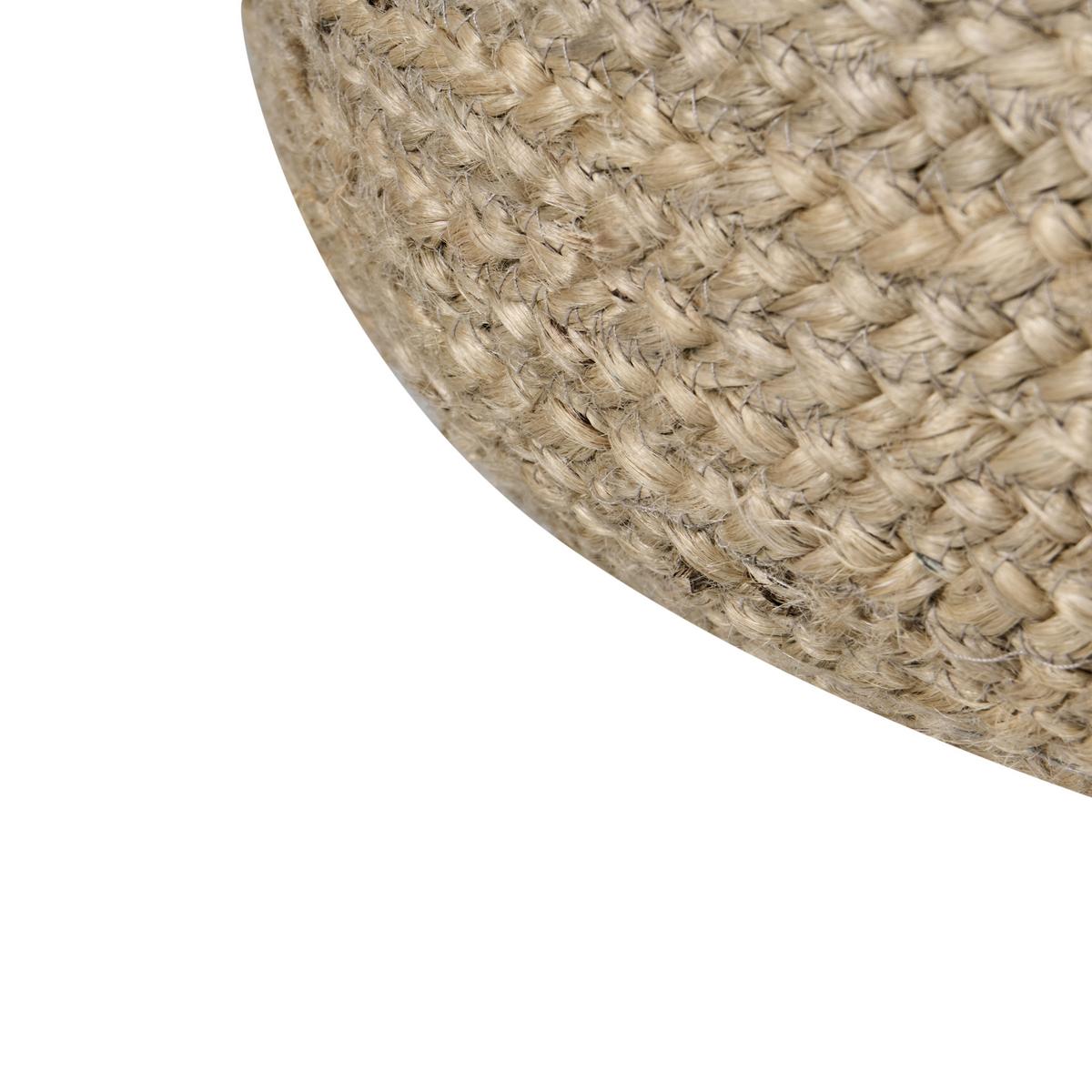 POUF Naturfarben Duki - Taupe/Naturfarben, Naturmaterialien (50/40/50cm) - Beliani