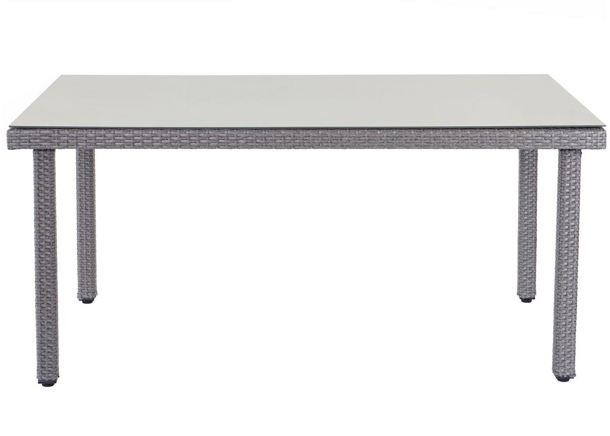 POLY-RATTAN-GARNITUR Grau, Anthrazit - Anthrazit/Grau, Kunststoff - MCW