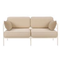 GARTEN-SOFA Preggel Beige/Creme 156 cm - Beige, Textil (156/80/71cm) - Selsey