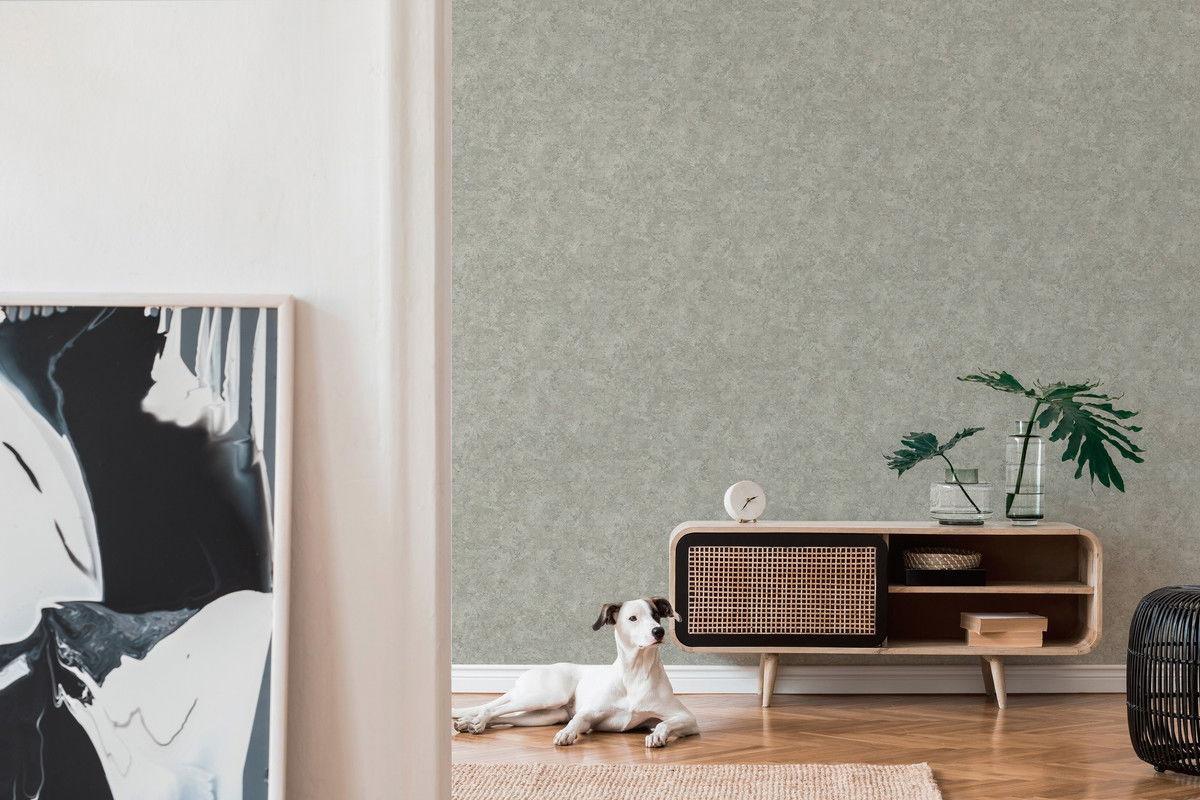 VLIESTAPETE Grün 53/1005 cm - Grün, Textil (53/1cm) - KUNSTLOFT