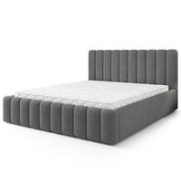 POLSTERBETT DINESE Q 120x200 cm mit Bettkästen - Grau - Grau, Holz (120/200cm) - MASSENO
