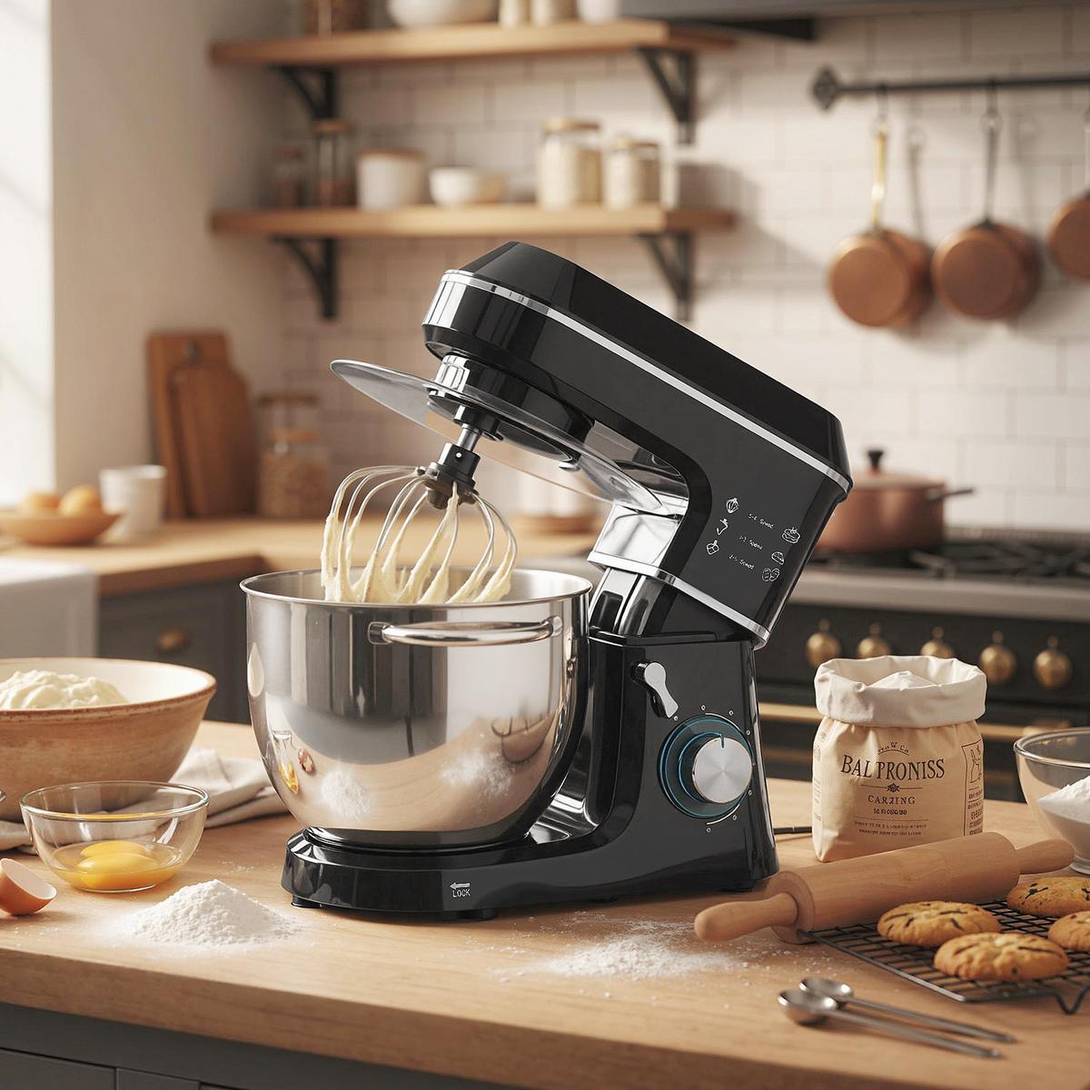 STANDMIXER Aluminium Edelstahl Schwarz - Schwarz, Metall (31/34/37cm) - HOMCOM