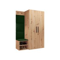 GARDEROBEN-SET Medi IV - Schwarz/Eiche Artisan, Holzwerkstoff/Kunststoff (80/191/50cm) - MIRJAN24