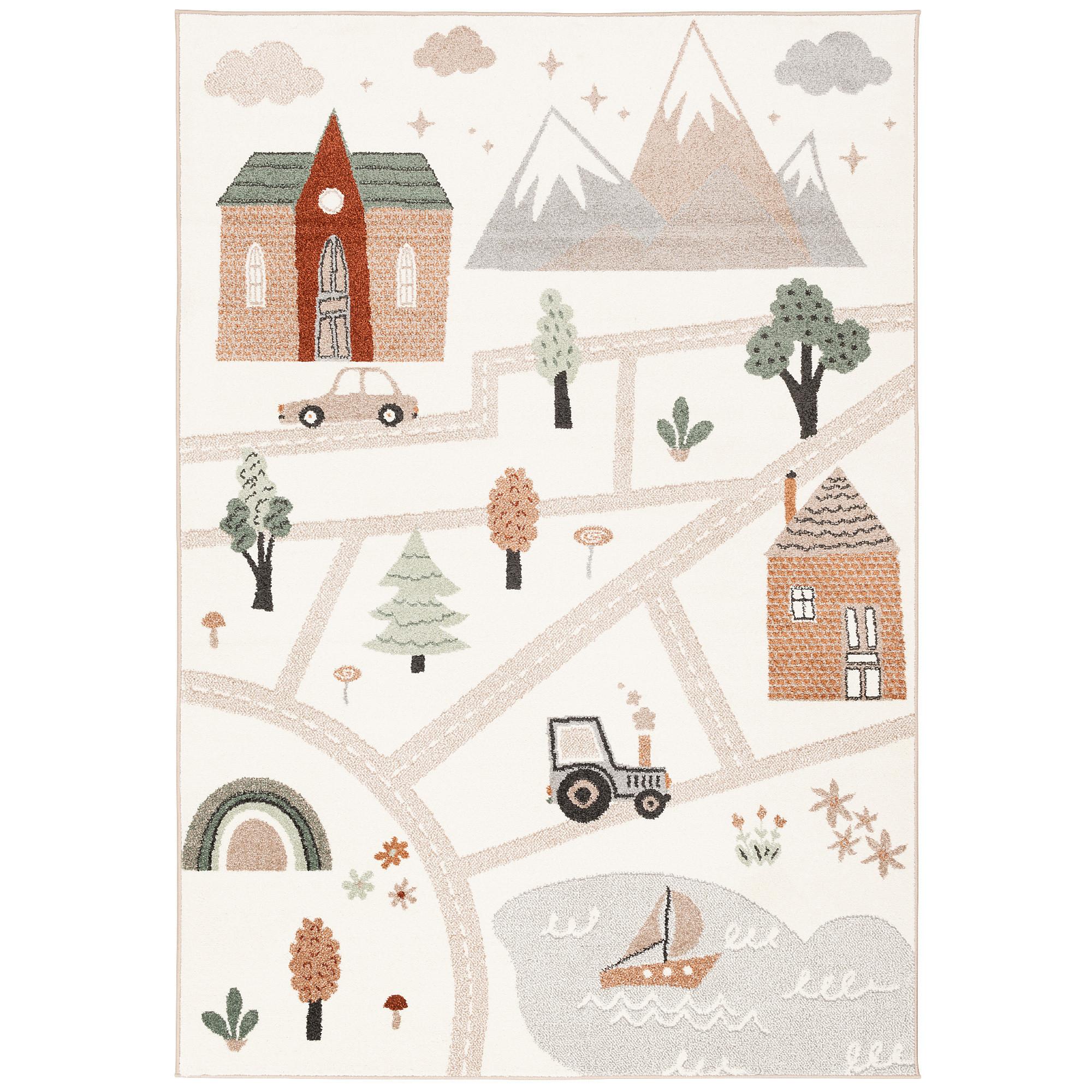KINDER TEPPICH SOFTSTAR KIDS LITTLE CITY - Multicolor, Textil (80/150cm) - Pergamon