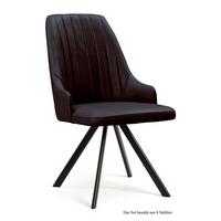 ESSZIMMERSTUHL (8er-Set) Deina 52x91x60 Schwarz/Espresso - Dunkelbraun/Schwarz, Kunststoff (60/91/52cm) - 58aufmkessel