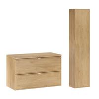 WASCHTISCHUNTERSCHRANK 80cm Elias 2er-Set Holz - Braun, Holzwerkstoff (80/50/46cm) - Petits-meubles