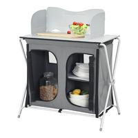 CAMPINGSCHRANK Tullinge - Grau, Textil/Metall (50.5/80/104.5cm) - [en.casa]