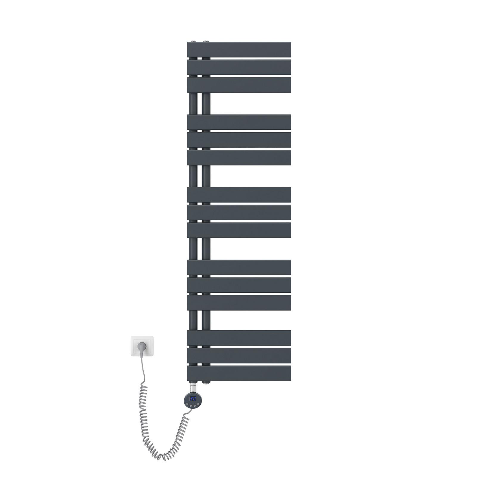 HEIZKÖRPER Elektrisch WLAN Thermostat Anthrazit 132/40 cm - Anthrazit, Metall (40/132/5.9cm) - EMKE