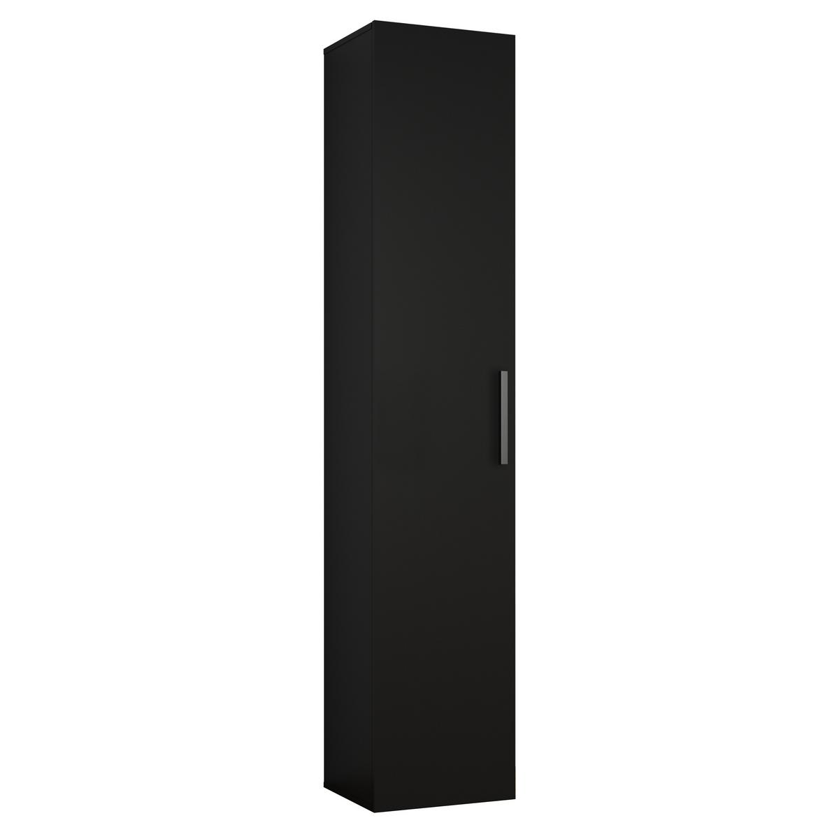 GARDEROBENSCHRANK MODULO 80/204/40 cm Modern Garderobe-Set Schwarz - Schwarz, Holzwerkstoff (80/204/40cm) - MASSENO