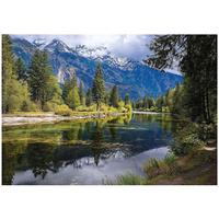 FOTOTAPETE 3D Effekt See Landschaft Wohnzimmer 150x105 - Multicolor, Papier (150/105cm) - Wallarena