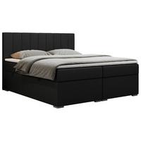 BOXBETT LOPE 200/200 - Schwarz Kunstleder - H4 - Schwarz, Holz/Textil (200/200cm)