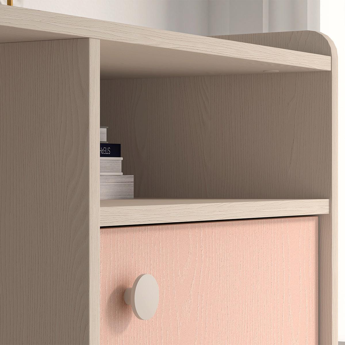 KINDERSCHREIBTISCH Alycia Beige - Korallenrosa - Holzeffekt - Beige, Holz (120/80/58cm) - Petits-meubles