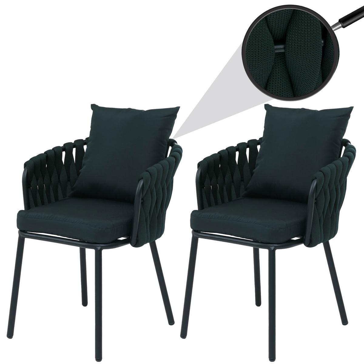 GARTENSTUHL Grün - Grün, Metall (56/71/57cm) - MCW