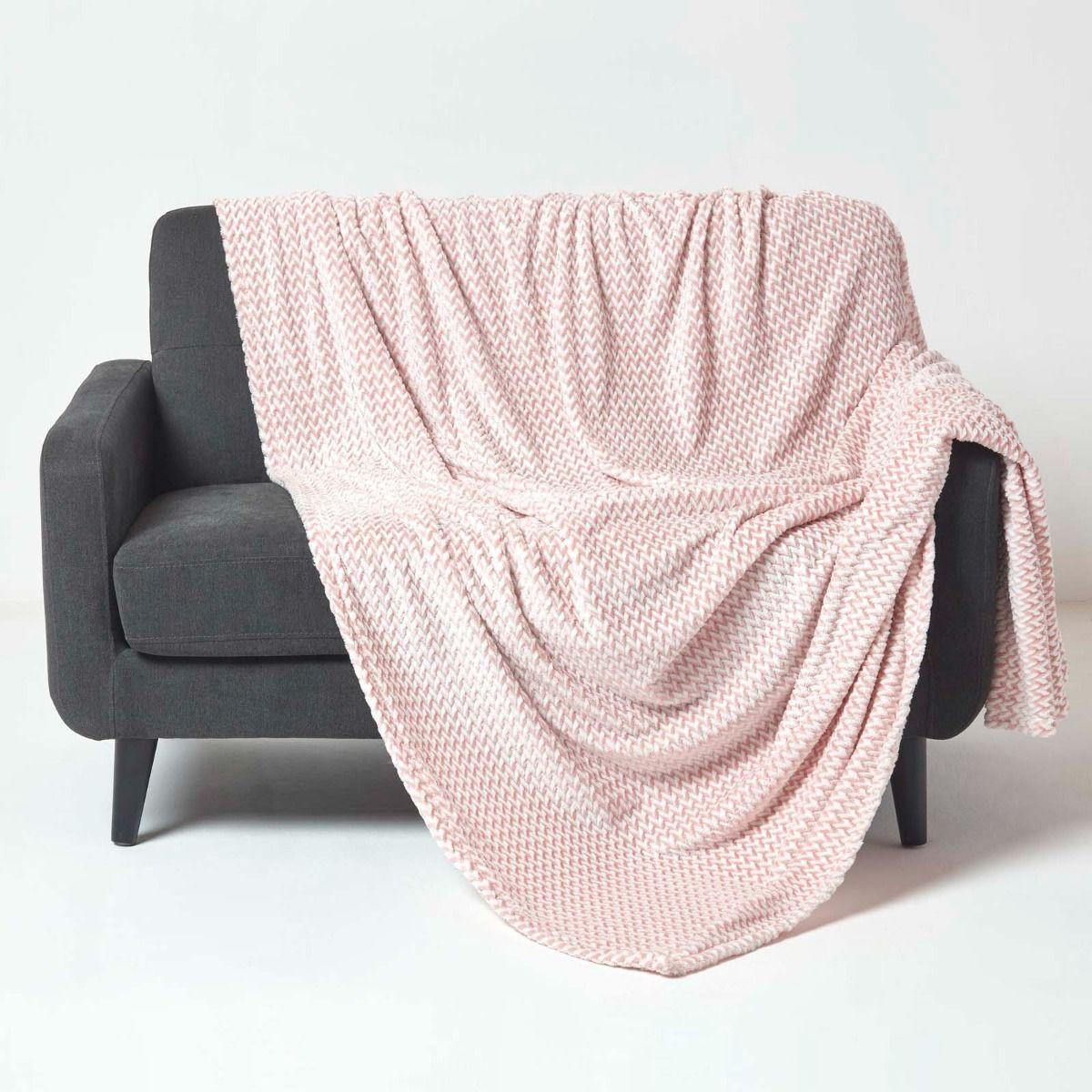 SAMT-WOHNDECKE Mora 160/200 cm, Jacquard - Rosa, Textil (160/200cm) - Homescapes